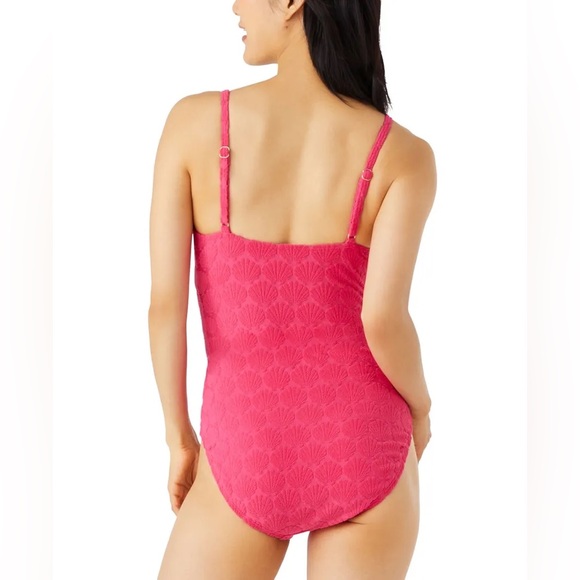 Kate Spade Shell Textured Print Swimsuit - Picture 2 of 4